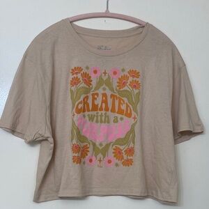 Created With a Purpose Graphic Cropped Tee